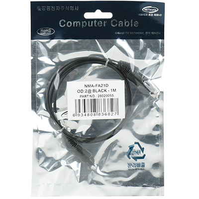 강원전자 넷메이트 NMA-FA21D 디지털 광 오디오 2Ø 각원 케이블 1m