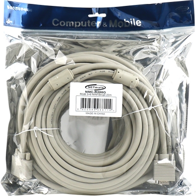 강원전자 넷메이트 RGB 3+6 모니터 케이블 20m (베이지) NMC-R200G
