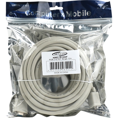 강원전자 넷메이트 RGB 3+6 모니터 연장 케이블 10m (베이지) NMC-R100F