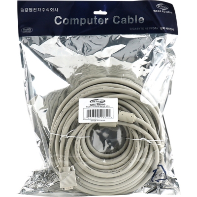 강원전자 넷메이트 RGB 3+6 모니터 케이블 40m (베이지) NMC-R400G