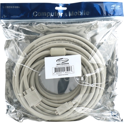 강원전자 넷메이트 RGB 3+6 모니터 케이블 20m (베이지) NMC-R200GN
