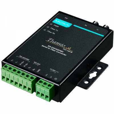 MOXA RS232/422/485 시리얼 광 컨버터(ST/멀티/5Km) TCF-142-M-ST