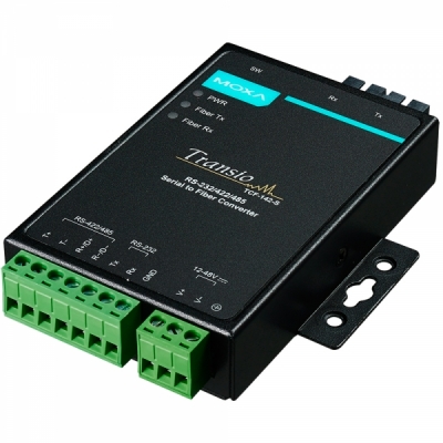 MOXA RS232/422/485 시리얼 광 컨버터(SC/싱글/40Km) TCF-142-S-SC