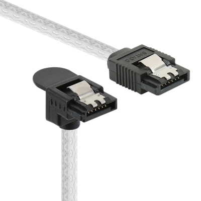 강원전자 넷메이트 NMP-ST306 SATA3 Round 케이블(한쪽 90° 꺾임/Lock) 1m