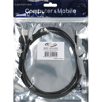 강원전자 넷메이트 NMC-UP14205 USB 전원 케이블 2m (3.5x1.4mm/0.5W/블랙)