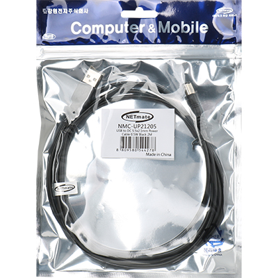 강원전자 넷메이트 USB 전원 케이블 2m (5.5x2.1mm/0.5W/블랙) NMC-UP21205