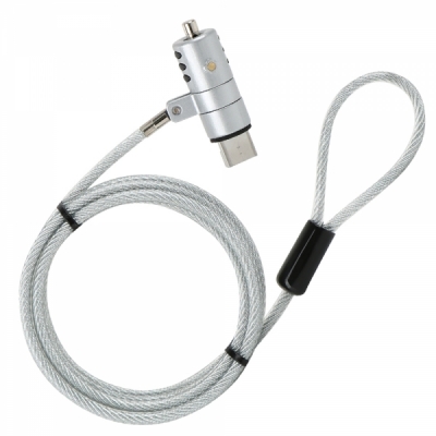 강원전자 넷메이트 노트북 도난방지 USB포트 와이어 잠금장치(키 타입/mm4.5mm/1.8m) NM-SLL05M