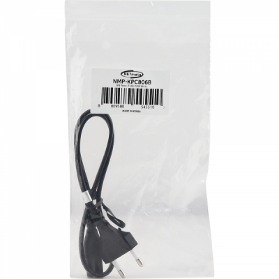 강원전자 넷메이트 220V 전용 2구(8자) AC 파워 케이블 0.6m(블랙) NMP-KPC806B