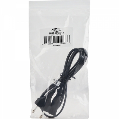 강원전자 넷메이트 220V 전용 2구(8자) AC 파워 케이블 1.3m(블랙) NMP-KPC813