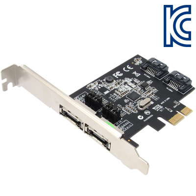 강원전자 넷메이트 SATA3(eSATA) 2포트 PCI Express 카드(Asmedia)(슬림PC겸용) A-480