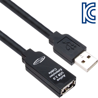 강원전자 넷메이트 USB2.0 리피터 50m (전원 아답터 포함) CBL-203D-50M