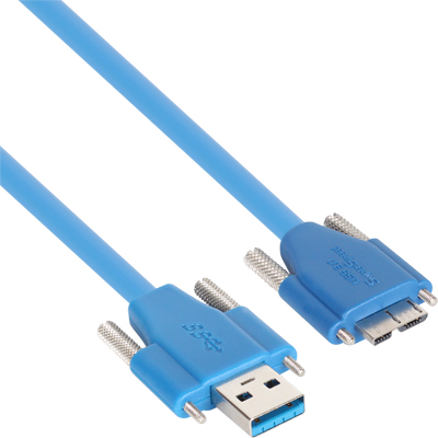 강원전자 넷메이트 USB3.0 High-Flex AM(Lock)-MicroB(Lock) 케이블 2m CBL-HFPD302MBSS-2M