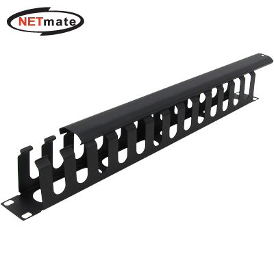 강원전자 넷메이트 허브랙/서버랙 케이블 매니지먼트 판넬(1U/블랙) CYCM-1USS