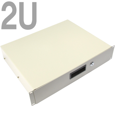 강원전자 넷메이트 허브랙 2U 보안 서랍장(아이보리) CYSD-2U(Ivory)