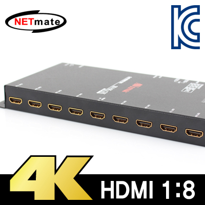 강원전자 넷메이트 4K 지원 HDMI 1:8 분배기 HS-1418IW