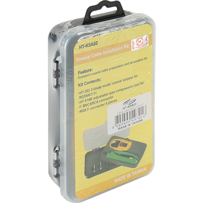 강원전자 넷메이트 HT-K5A02 BNC, F, RCA 원형 압착 툴 세트(4C/5C)