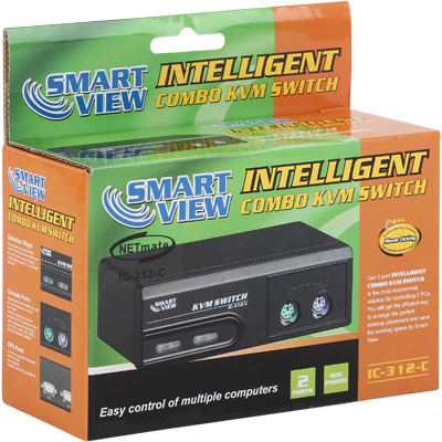 강원전자 넷메이트 COMBO RGB KVM 2:1 스위치(PS/2) IC-312-C