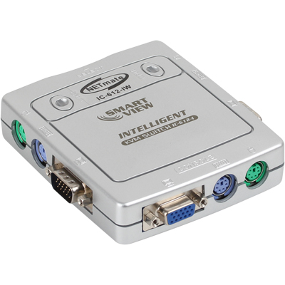강원전자 넷메이트 IC-612-IW RGB KVM 2:1 스위치(PS/2, SOHO용, KVM 케이블 포함)