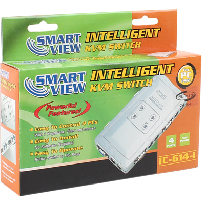 강원전자 넷메이트 IC-614-I RGB KVM 4:1 스위치(PS/2, SOHO용)
