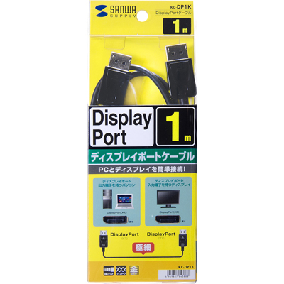 강원전자 산와서플라이 DisplayPort 1.2 케이블 1m KC-DP1K