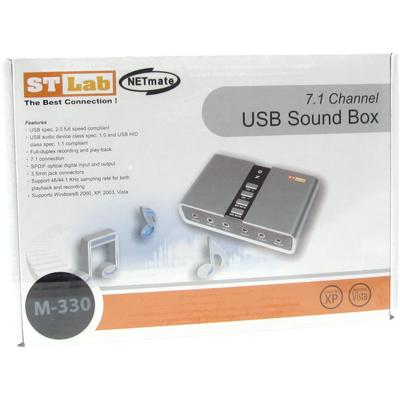강원전자 넷메이트 7.1채널 USB2.0 사운드 박스(S/PDIF 지원) M-330
