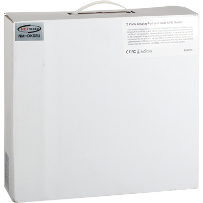 강원전자 넷메이트 DisplayPort KVM 2:1 스위치(USB/Audio/리모컨) NM-DK02U