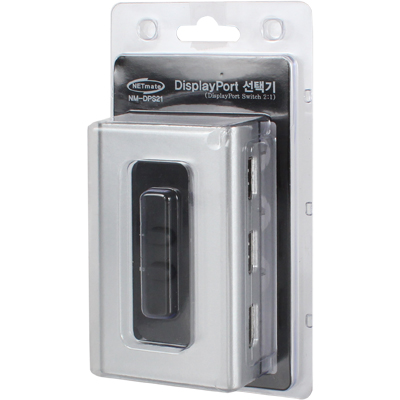 강원전자 넷메이트 DisplayPort 2:1 수동선택기(벽걸이형) NM-DPS21