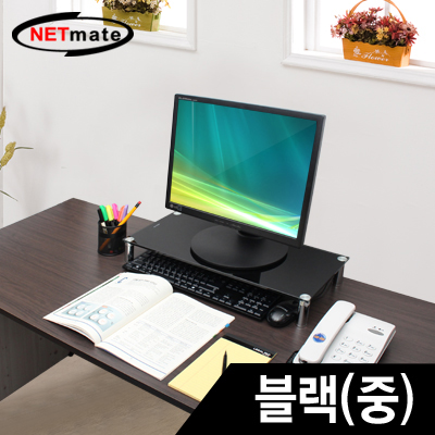 강원전자 넷메이트 NM-GCD02B 다용도 강화유리 받침대(블랙/중)