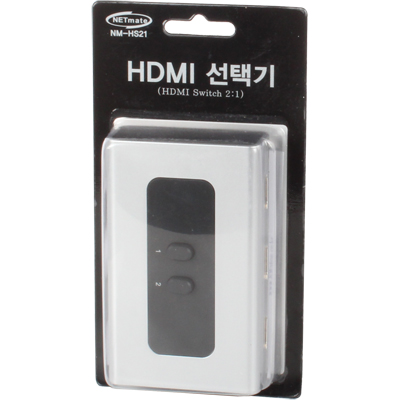 강원전자 넷메이트 HDMI 2:1 수동선택기(벽걸이형/가이드 포함) NM-HS21