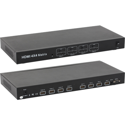 강원전자 넷메이트 NM-HX0404 HDMI 4:4 매트릭스 분배기(리모컨)