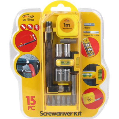 강원전자 넷메이트 NM-KHT026 휴대용 드라이버 & 공구세트(15 in 1)