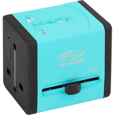 강원전자 넷메이트 NM-NT580 해외여행용 USB 충전 멀티 플러그(US, EU, AU, UK, USB 2포트)