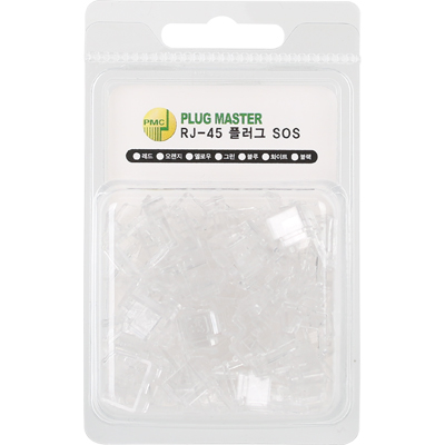 강원전자 플러그마스터 RJ-45 플러그 SOS(화이트/50개) NM-PS01W