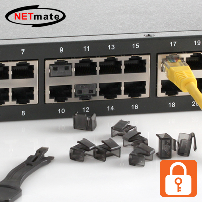 강원전자 넷메이트 RJ-45 포트 잠금장치(블랙) NM-RL01G