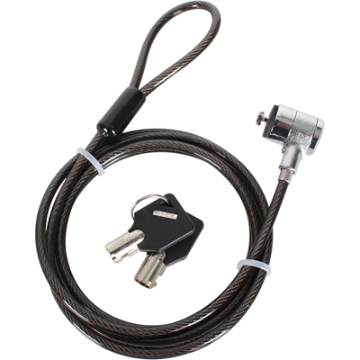 강원전자 넷메이트 노트북 도난방지 와이어 잠금장치(키 타입/mm4.5mm/1.8m) NM-SLL01