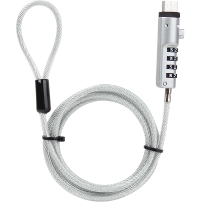 강원전자 넷메이트 노트북 도난방지 USB포트 와이어 잠금장치(다이얼 타입/mm4.5mm/1.8m) NM-SLL04