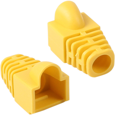 강원전자 플러그마스터 RJ-45 CAT.6 통부트(7mm/옐로우/100개) NM-SR007Y