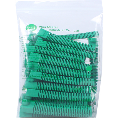 강원전자 플러그마스터 RJ-45 롱타입 통부트(6mm/그린/30개) NM-SR013GR