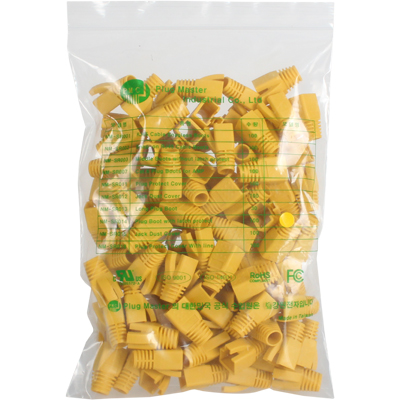 강원전자 플러그마스터 RJ-45 CAT.7/6A 통부트(8mm/옐로우/100개) NM-SR014Y