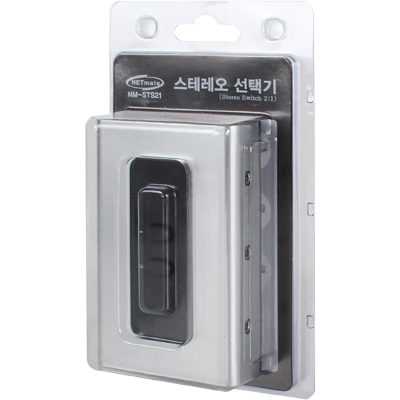 강원전자 넷메이트 STEREO 2:1 양방향 수동선택기(벽걸이형/가이드 포함) NM-STS21