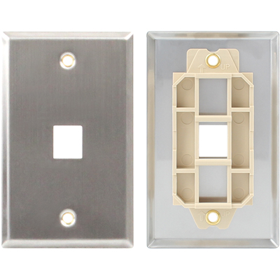 강원전자 넷메이트 아울렛 1포트 스테인리스 페이스 플레이트 NM-SUF01