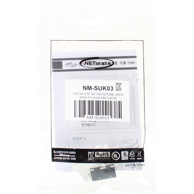 강원전자 넷메이트 CAT.6A UTP 키스톤잭(90도) NM-SUK03