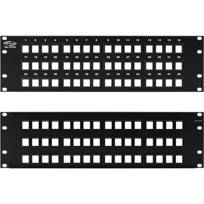 강원전자 넷메이트 48포트 키스톤잭 마운팅 판넬(3U) NM-SUP08