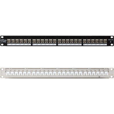 강원전자 넷메이트 CAT.5E STP 24포트 키스톤잭 판넬(1U) NM-SUP09