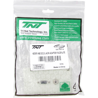 강원전자 TNT VGA(RGB)+STEREO 스테인리스 월 플레이트 NM-TNT19