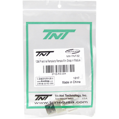 강원전자 TNT IEEE1394A 6P F/F 스냅인 멀티미디어 모듈 NM-TNT32
