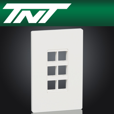 강원전자 TNT 아울렛 6포트 페이스 플레이트 NM-TNT60