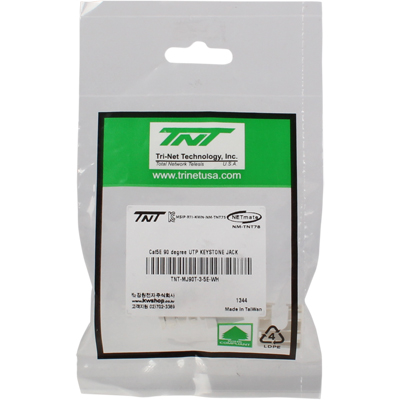 강원전자 TNT CAT.5E UTP 스냅인 키스톤잭 모듈(90도) NM-TNT78