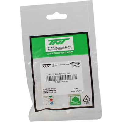 강원전자 TNT CAT.3 UTP 스냅인 키스톤잭 모듈(90도) NM-TNT91