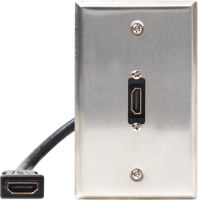 강원전자 TNT HDMI 1포트 케이블 타입 스테인리스 월 플레이트 NM-TNT96